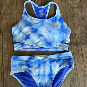 Athleta Girl Bali Blue Bikini - Girls size L/12